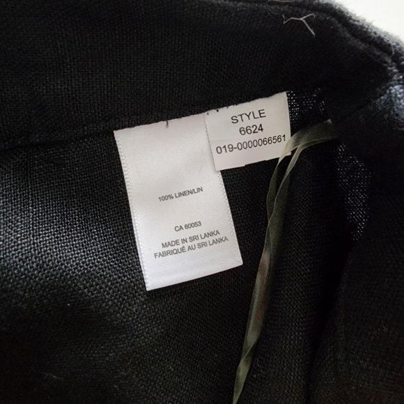 Jones New York belted black linen skirt - Picture 9 of 12